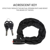 Heavy-Duty Steel Bike Chain Lock with Keys
